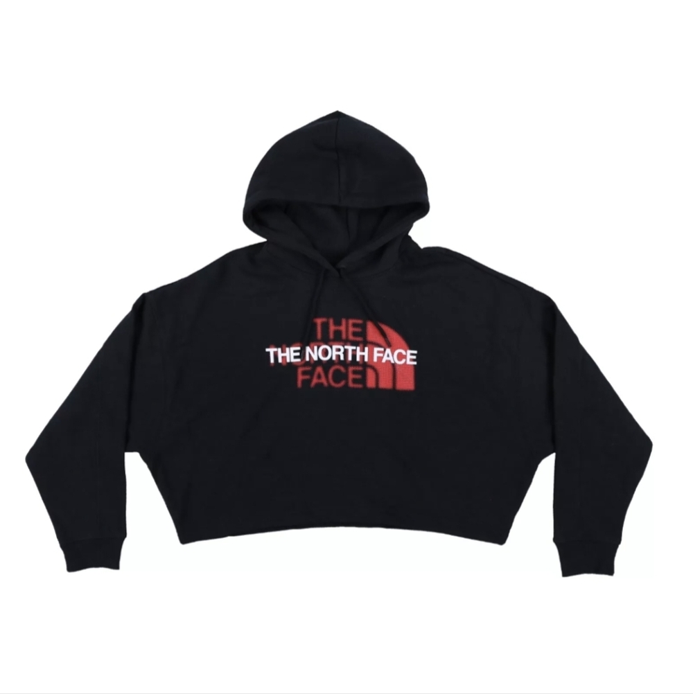The North Face Women's  Coordinates Logo Crop Hoodie Black size XL